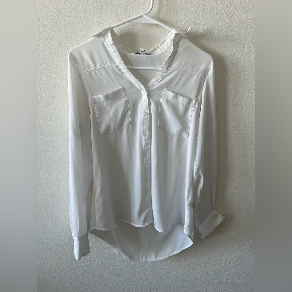 Express white lightweight portfolio button down l… - image 1